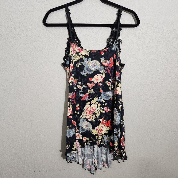 Mesmerize Camisole Womens Medium Floral Lace-Trimmed Sleeveless Boho Whimsigoth - Picture 5 of 13